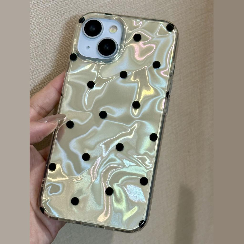 Water Ripples and Black Spots Are Suitable for Apple 16 Mobile Phone Case 15promax14