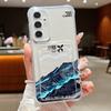 Card Bag Wallet Case For Samsung Galaxy A56 A55 A15 A16 A35 S25 S24 S22 S21 Ultra S23 S24 FE Snow Mountain Print TPU Phone Cover