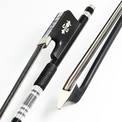 Новая модель 4/4 Полный размер Альтовый смычок Продвинутый смычок из углеволокна со смешанным черным и белым волосом Уникальный дизайн