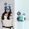 Little Penguin Ski Helmet Cartoon Cute Motorcycle Electric Car Locomotive Small Decoration Windproof and Warm