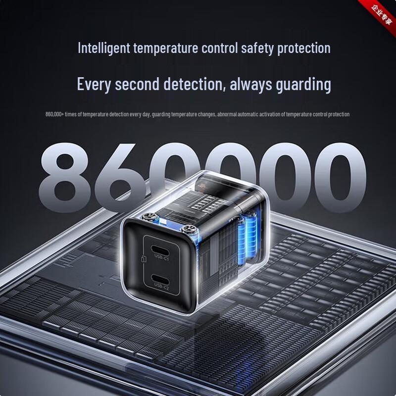 Lenovo Быстрое зарядное устройство ThinkPlus 45 Вт с двумя портами Type-C GaN