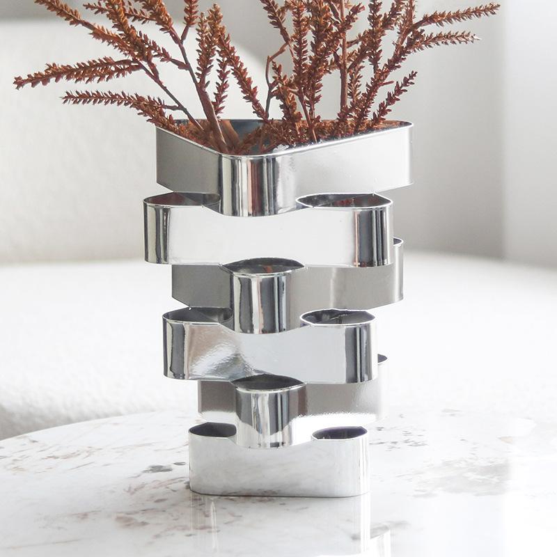 Легкая роскошная дизайнерская нестандартная декоративная ваза, высококлассная художественная цветочная композиция, кабинет, гостиная, винный шкаф, вход, украшения