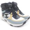 Great CHANEL High cut sneakers COCO Mark multicolor leather mens 40 G33865 Used