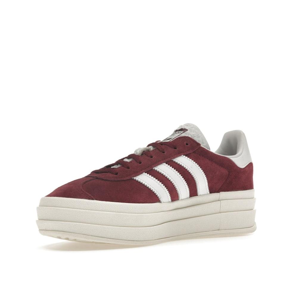 Adidas Gazelle Bold Shadow Red White женские кроссовки Cloud-White Core-White HQ6892