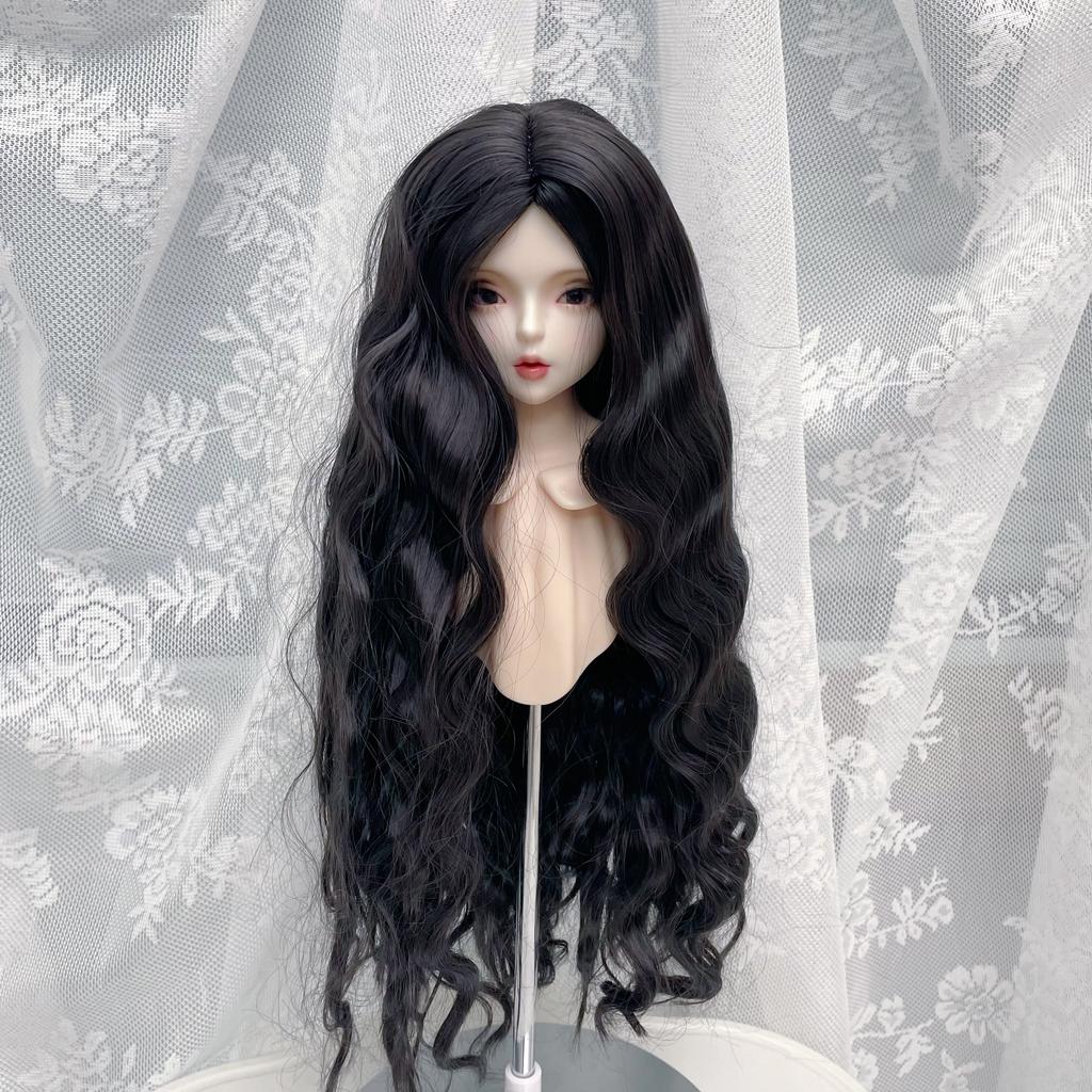 Парик для кук 1/3 1/4 1/6 для кукол Bjd 60/45/30 см, средний пробор, длинные волосы, мягкая кукла-девочка, игрушка для переодевания, игровой домик, аксессуары для кукол, без кук