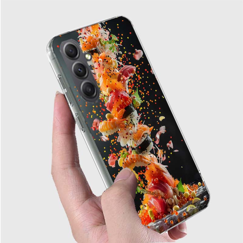 Sushi in the Air Phone Case for Samsung A16 A26 A36 A56 A17 A37 A57 A07 A06 A02S A03 A04S A05S Galaxy Note 20 10 A50S A71 A51 A3