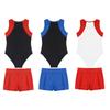 Kids Boys Sleeveless Unitard Jumpsuit with Shorts Gymnastic Workout Biketard Leotard