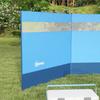Camping Windbreaker With Clear Windows Carry Bag And Steel Poles For Beach Caravan Campervan 440 X 140cm Blue