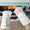 Cute Cat Paws Oven Mitts Cat Claw Baking Oven Gloves Anti-scald Microwave Heat Resistant Insulation Non-slip Cat Paw Gloves