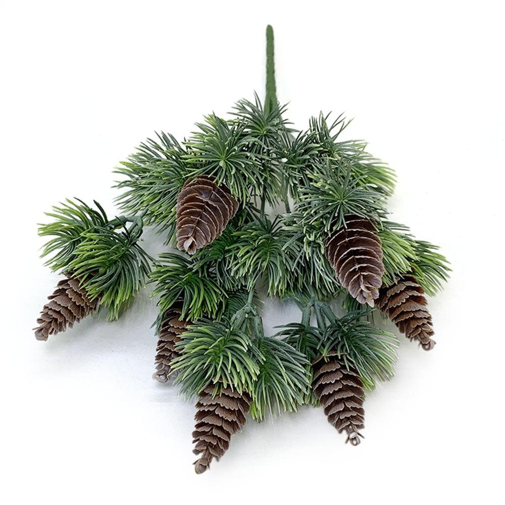 Green Artificial Pine Branches DIY Accessories Desktop Ornament Faux Pine Leaves Craft Fake Plant Fake Pine Festival Ornament