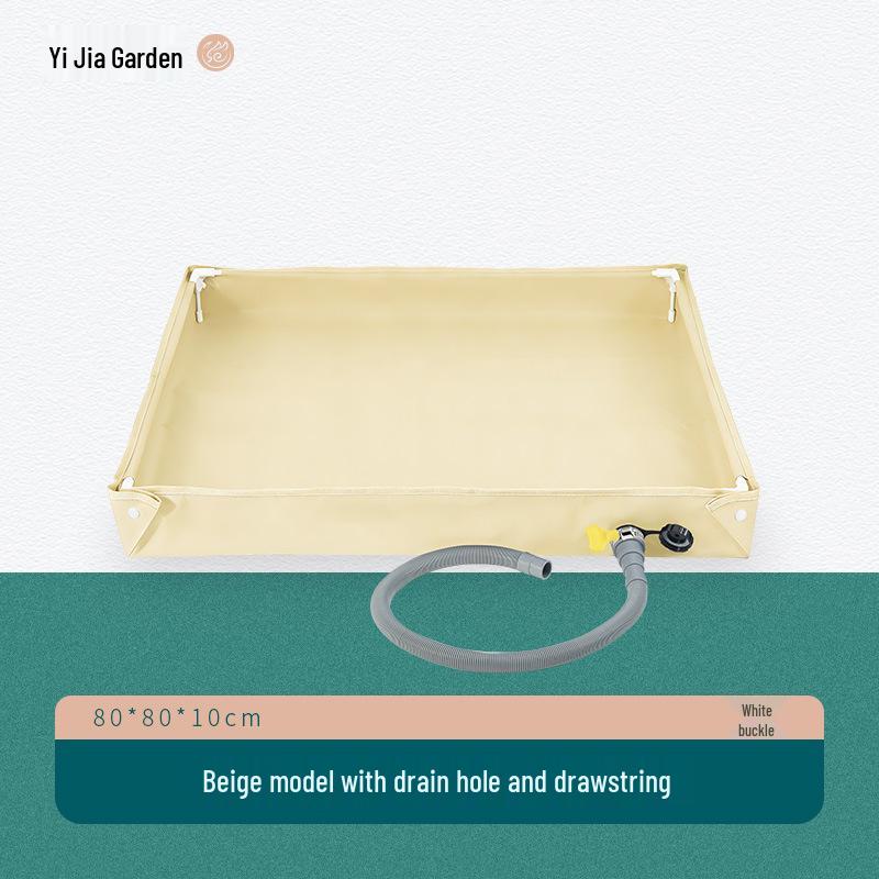 Foldable Portable PVC Outdoor Shower Tray for Camping, Sand Play, Fishing, Garden Washing, and Water Collection.