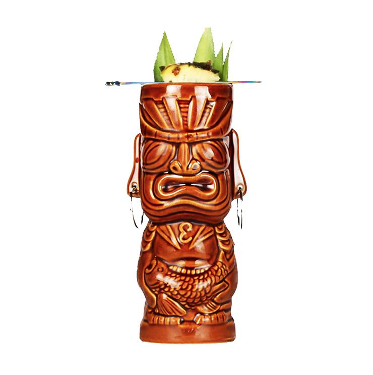 Кружки Tiki Коктейльная кружка Пивная кружка для вина Керамические кружки Tiki Художественные промыслы Креативные гавайские кружки