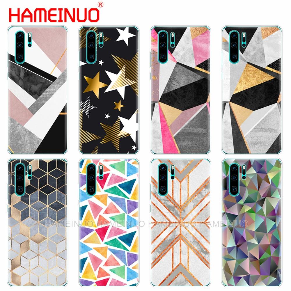 Силиконовый чехол для телефона huawei P30 PRO LITE P SMART 2019 plus p smart Z p20 lite 2019 Marble Line Geometric Graphic