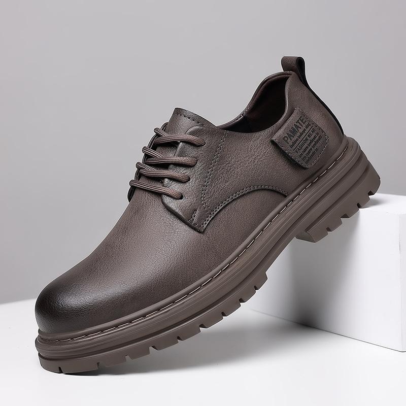 Мужская обувь новая повседневная кожаная обувь мужская деловая универсальная кожаная обувь модные рабочие ботинки мужская британская повседневная обувь