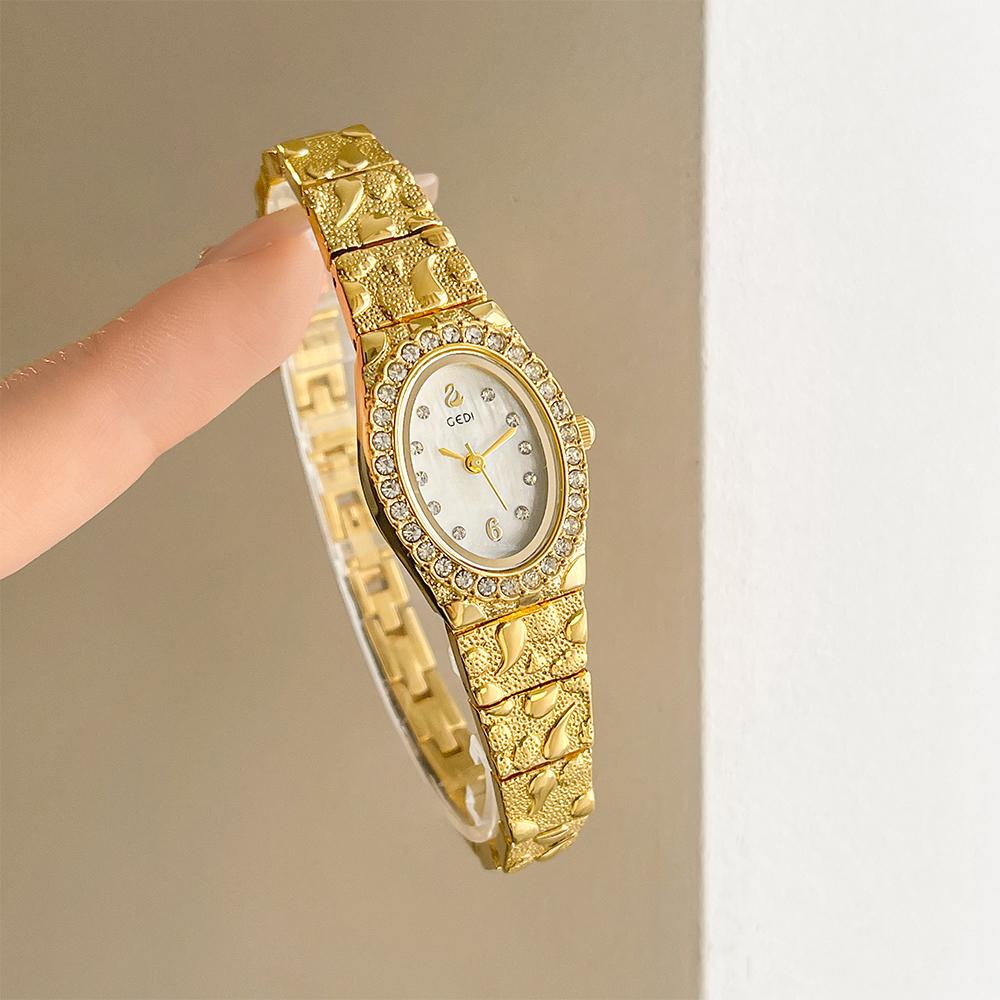 GEDI Watches for Woman Wristwatch Diamond Watch Fashion Women Elegant Waterproof Quartz Ladies Watches Luxury Vintage Niche