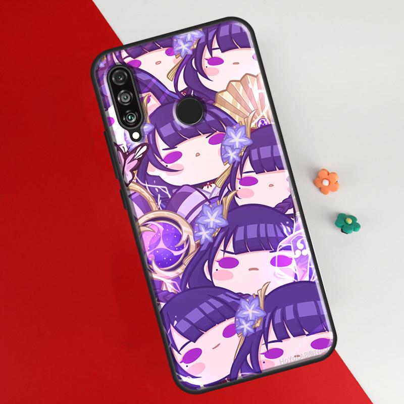 Милый мультяшный чехол Genshin Impact для Huawei Honor 50 P20 P30 P40 P50 Pro Lite P Smart Z 2019 2021 Nova 5T Чехол для телефона