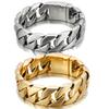 High Quality 316 Stainless Steel Gold Color Bracelet Bangle Men's Heavy Chunky Link Chain Bracelet Fashion Jewelry Gifts