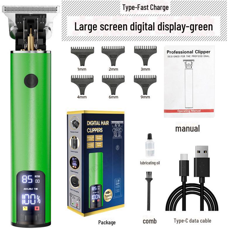 Электрическая аккумуляторная машинка для стрижки волос для мужчин: Водонепроницаемый, специальный дизайн резьбы