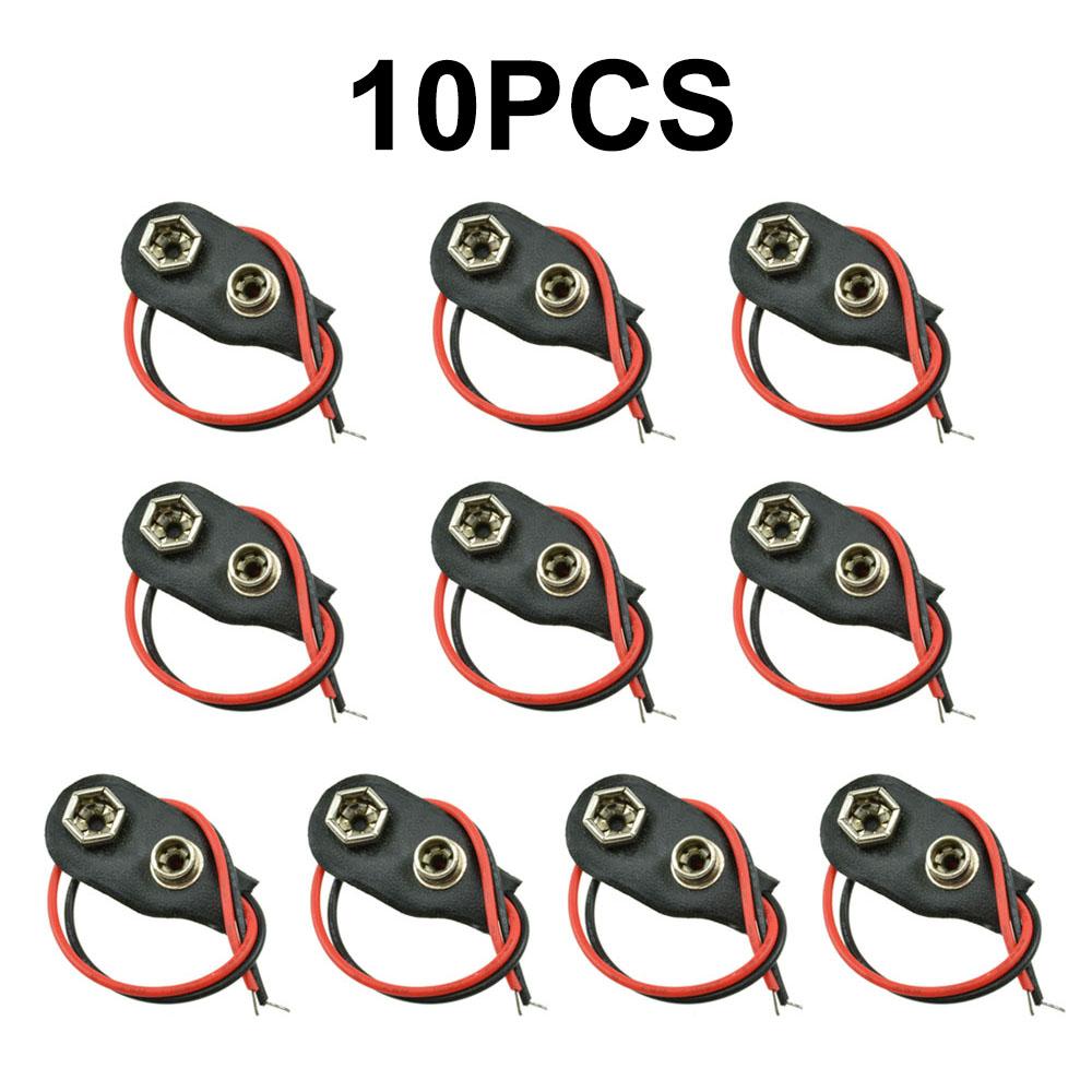 50 шт. I Тип 9 В зажимной разъем для батареи кожаный корпус черный красный проводной 9 В зажимной разъем для батареи держатель батареи для Arduino