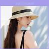 Соломенная шляпа для защиты от солнца для женщин, летняя уличная шляпа с широкими полями и дышащей полиэстеровой тканью