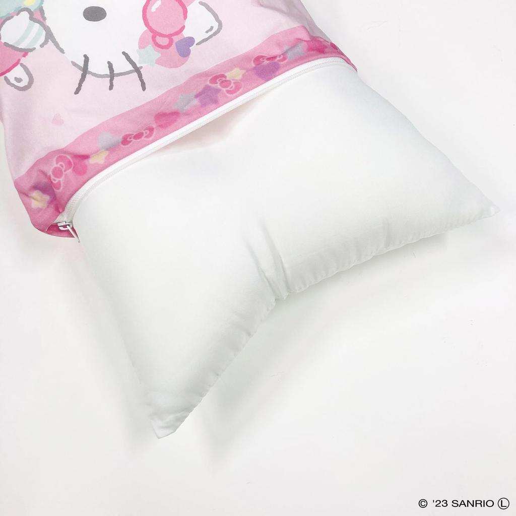 MORIPiLO Подушка Morishita Sanrio Hello Kitty 40x30 см, моющаяся, с чехлом, мягкая игрушка, подушка SANRIO Character Goods, розовая 4621236, детская, прибл.