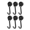 6Pcs Swing Magnetic Hooks Small Light Stable Hooks Rack for Organization Installation 0 To 5KG
