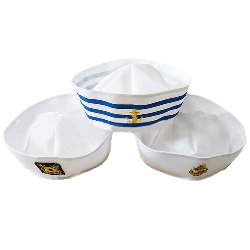 Модная белая captain sailor hat, fancy cosplay hat, морская captain cap, военная шляпа для путешествий, пляжа, танцев, бара, косплея
