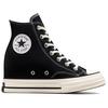 Converse Chuck 70 Кроссовки женские на танкетке с высокой черной платформой Egret, белые A12563C