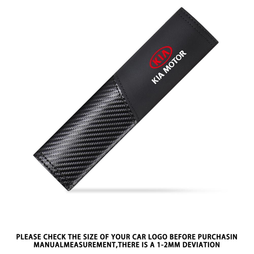 2026 Hot Car Sticker 2Pcs Car Seat Belt Shoulder Carbon fiber Protector Pads For Kia Rio 3 Soul Picanto EV6 Cerato Niro  Forte C