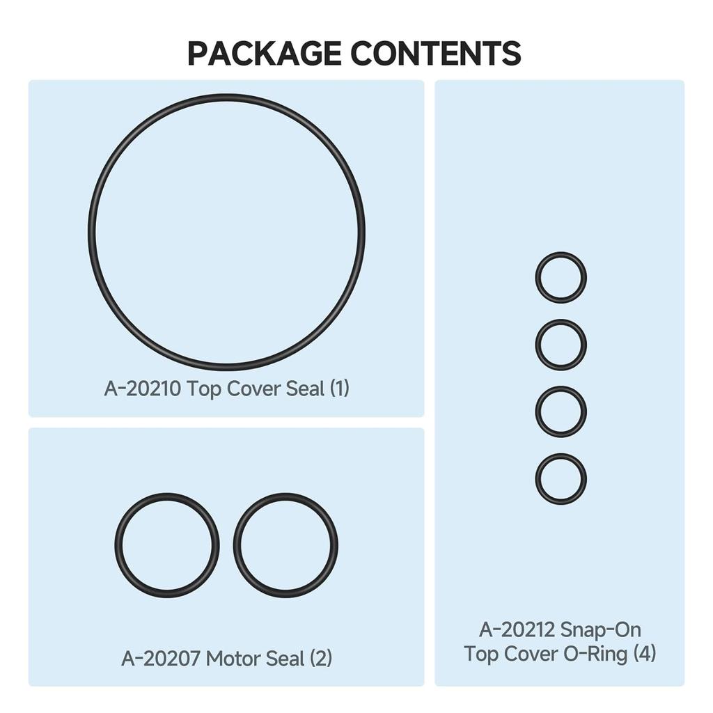 Комплект уплотнительных колец для картриджного фильтра аквариума FX5/FX6 Совместим с Fluval A-7, A-0, A-2 Запасные части