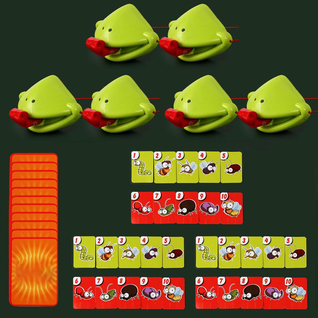 Tongue Shooting Game, Lizard Party Blower Masks With Blowing Tongue Game For Kids, Insect Cardboard Included