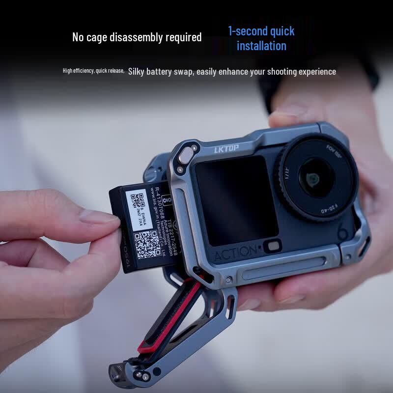 LKTOP Комплект ручки и клетки для DJI Action 6 для уличной съемки