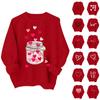 Women's Casual Fashion Valentine's Day Print Long Sleeve O-Neck Sweatshirts Pullover Top