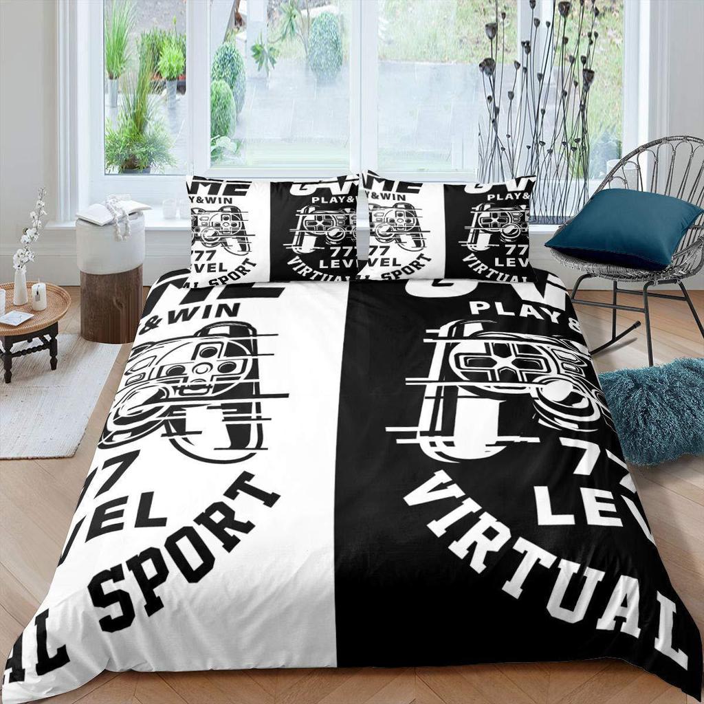Gamepad Pattern Three-Piece Set Suitable For Boys And Girls Bedroom Decoration Duvet Set