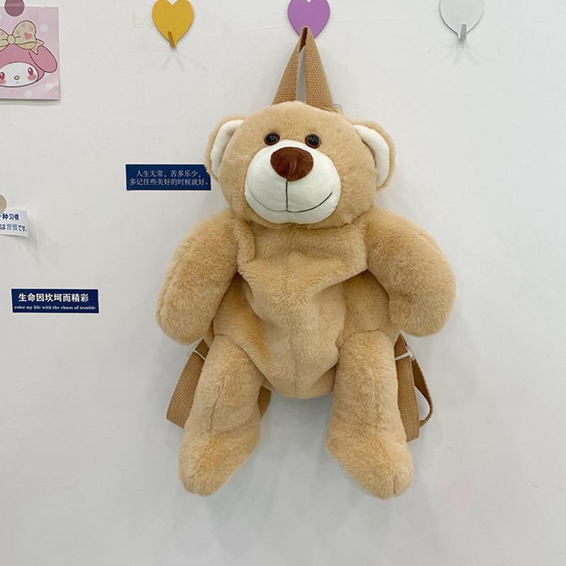 Детский милый плюшевый рюкзак, милый мультяшный рюкзак с изображением бурого медведя, кавайная школьная сумка для девочек и мальчиков, детский сад, день рождения, праздничный подарок