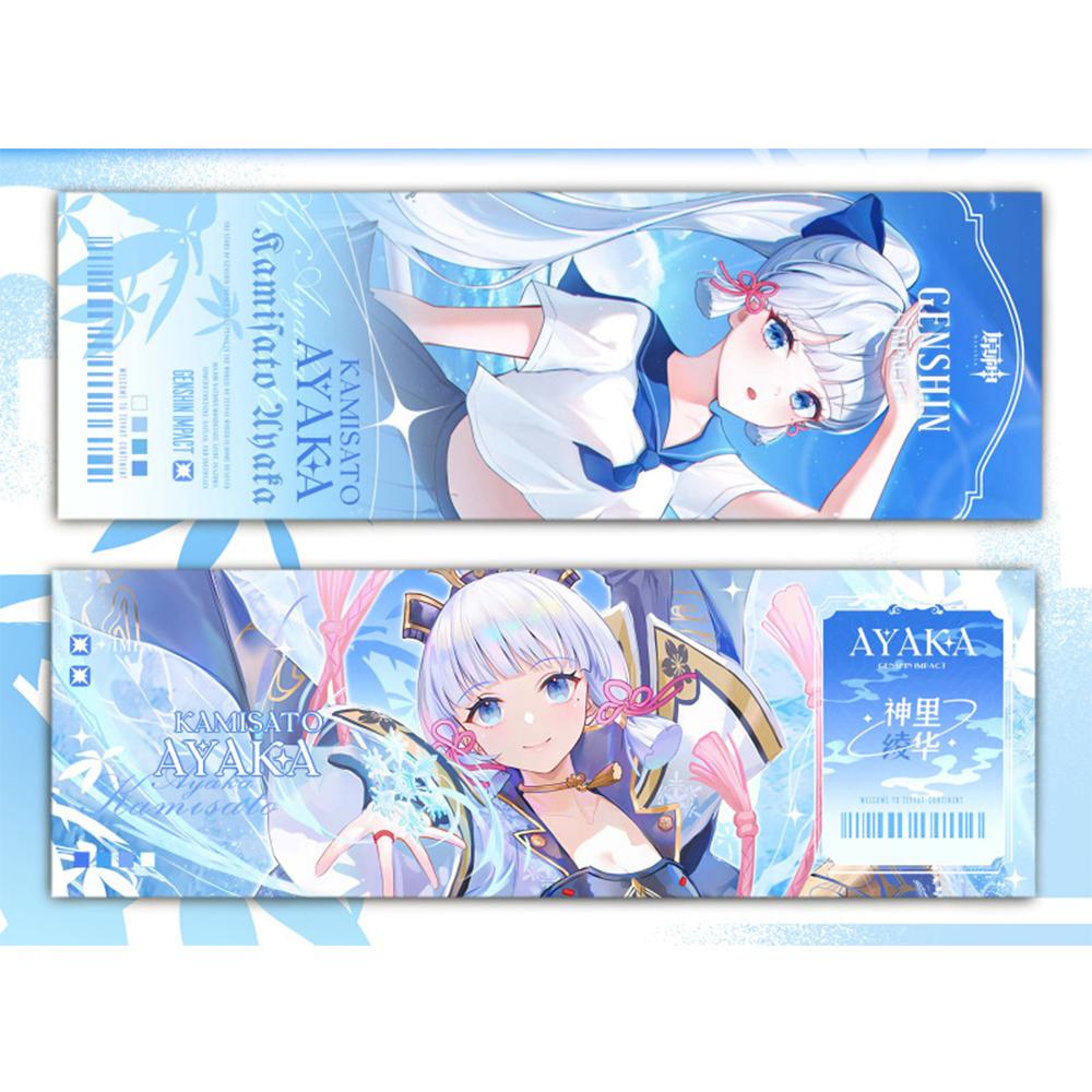 Genshin Impact, коллекционные карты, игры, закладки, Furina Neuvillette, Wriothesley Laser, двусторонний билет, аниме, карта Таро, подарок