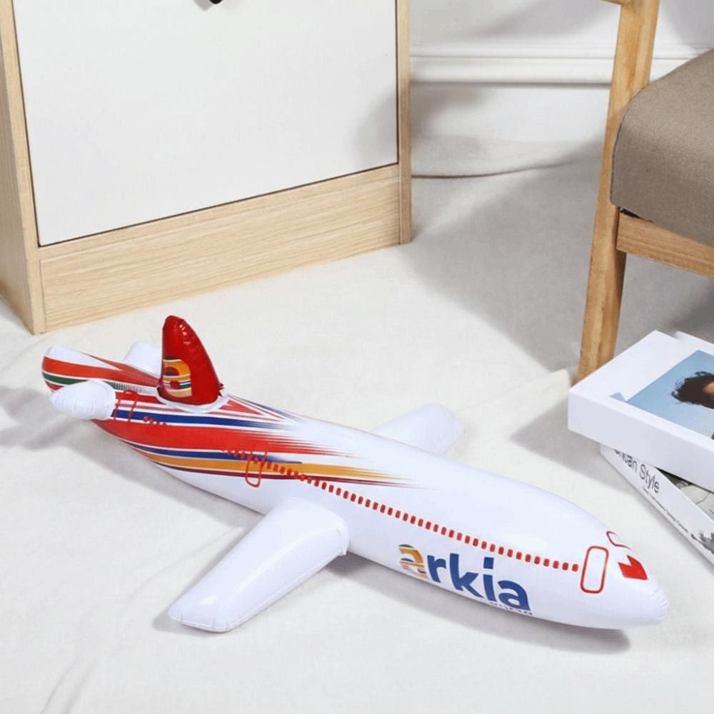 2 Colors Inflatable Airliner Toy PVC Inflatable Airliner Inflatable Cartoon Plane Outdoor Sports