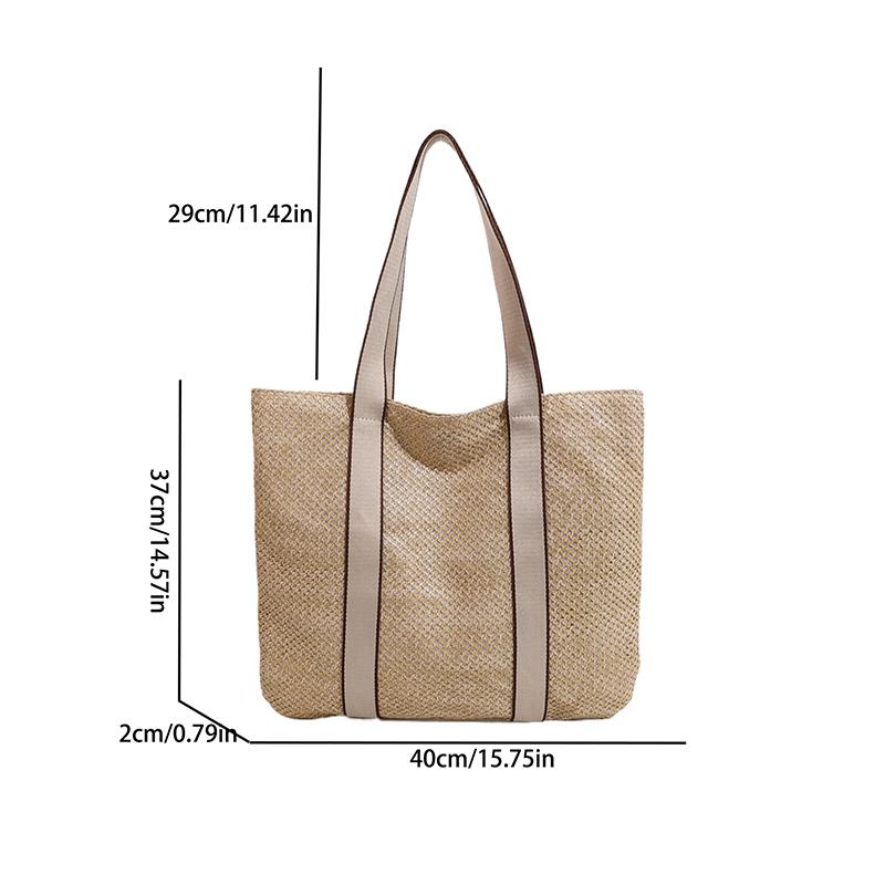 Yogodlns Летние сумки ручной работы для женщин, пляжные тканые женские соломенные пляжные сумки, большая вместительная сумка с верхней ручкой, сумки-тоут