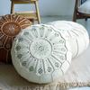 50x30см Марокканский пуф из ПУ-кожи, вышитый, мягкий пуфик-табурет, домашний декор, искусственная кожа, без наполнителя