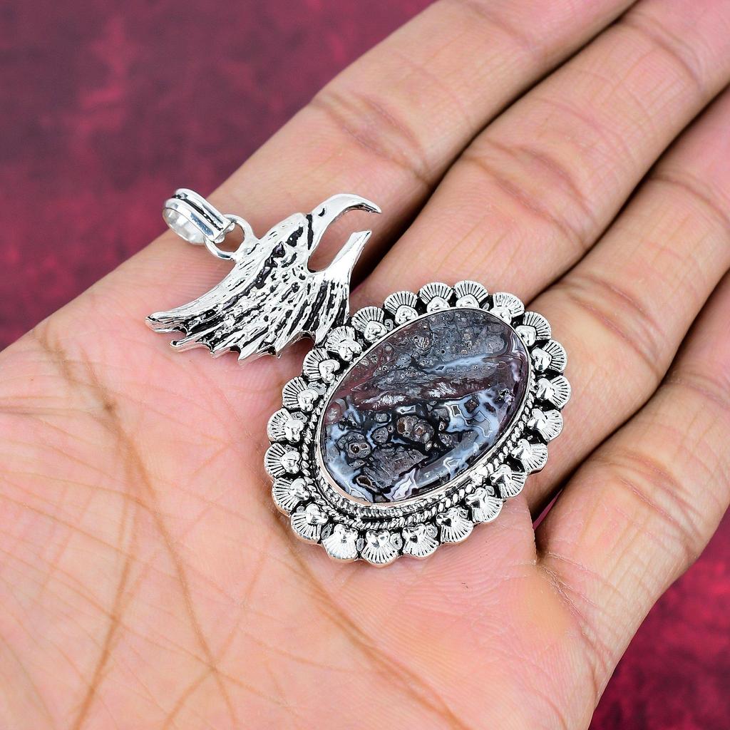 Подвеска Crazy Lace Agate Gemstone, ювелирное изделие ручной работы, 925 Solid Sterling Silver, подвеска Sodalite, ювелирное изделие, подарок для нее, женский кулон, абсолютно новый кулон