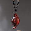 Sandalwood Mini Teapot Ornament: Portable Cultural Craft