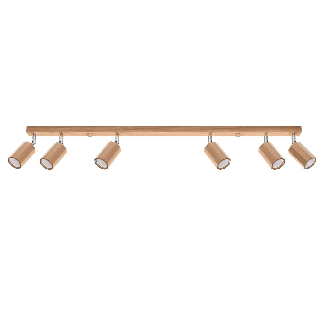 Ceiling lamp zeke 6 oak