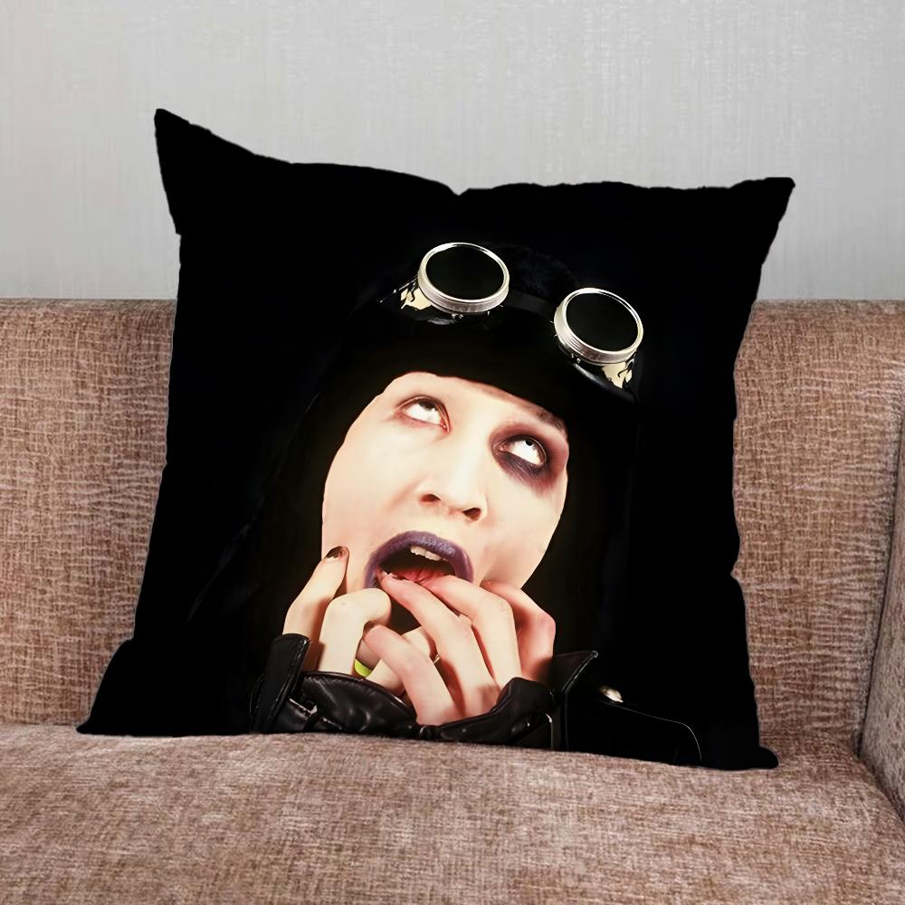Наволочка для подушки с изображением Marilyn Manson (Рок-музыкант) Для дома, спальни, автомобиля, офиса, декора гостиной, чехол для подушки на диван Подходит