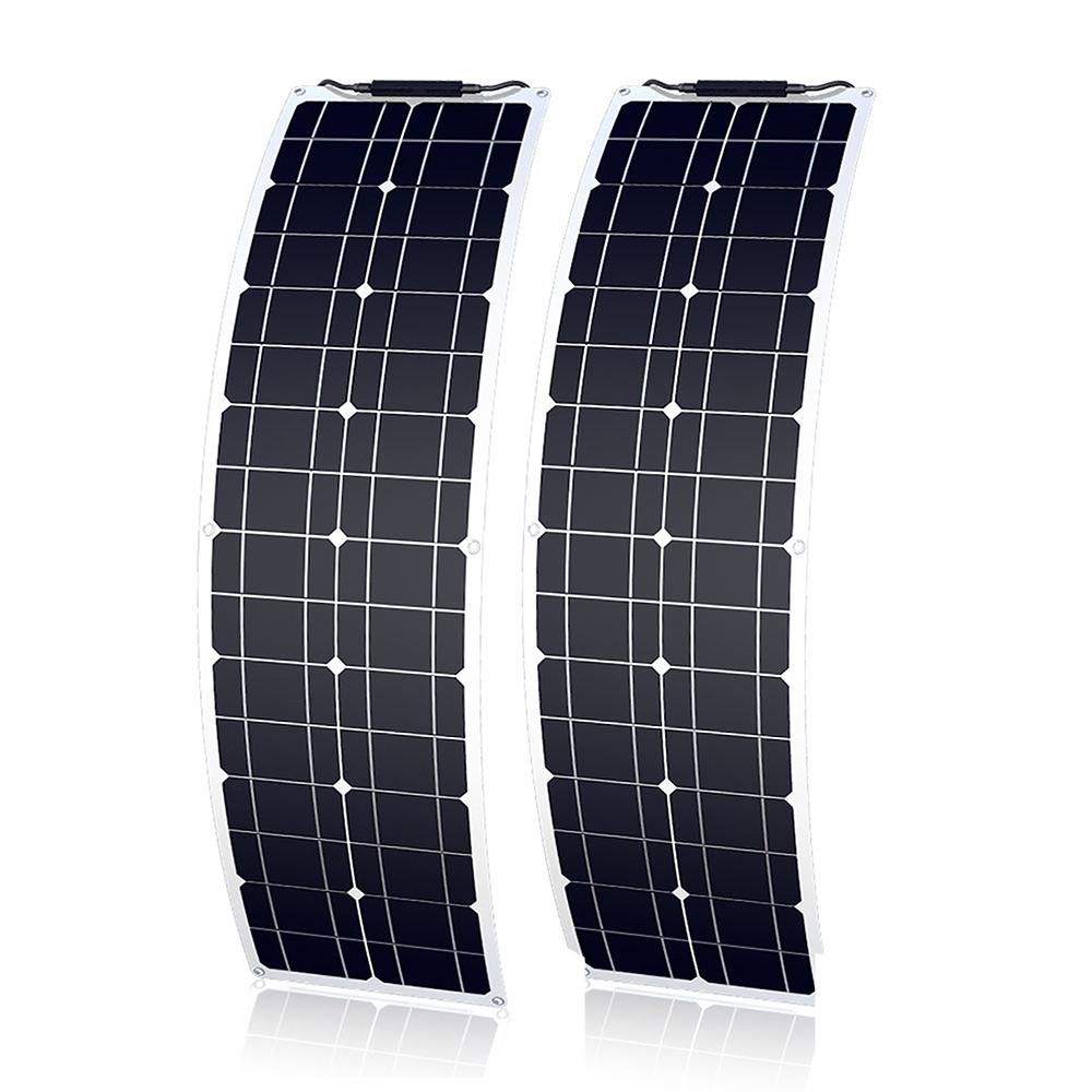 Solar Panel 50W/100W Monocrystalline Flexible Solar Panel Kit Battery Charger System