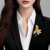 Blazer Exquisite Flower Corsage Accessories Luxury Sparkle Zircon Full Diamond Wheat Brooch
