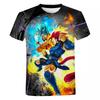 Summer New Japanese Animation Short Sleeve T-shirt 3D Printing T Shirt Men's Clothing Casual Round Neck Women Kids Tees Tops