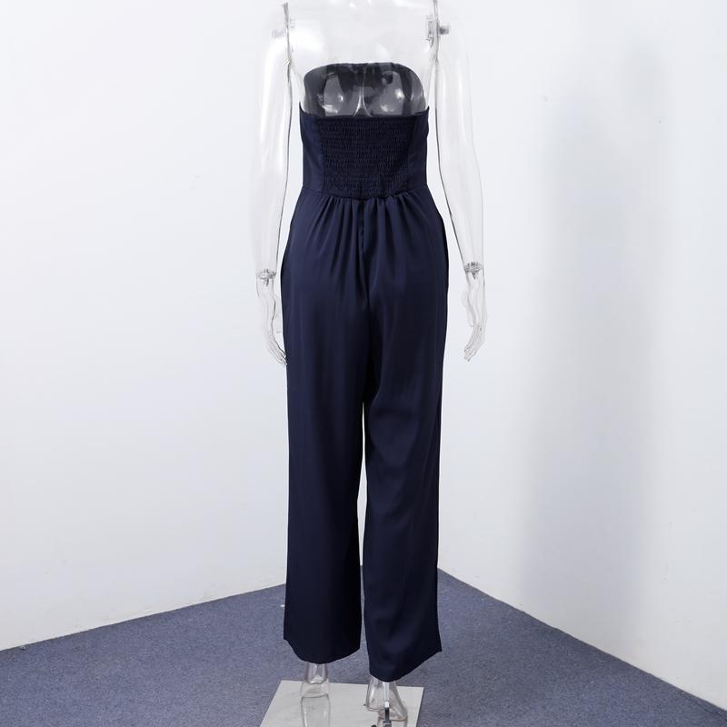 Однотонный женский комбинезон с открытой спиной, открытыми плечами, завязывающимися на талии карманами, широкими брюками, женское боди, летняя женская верхняя одежда