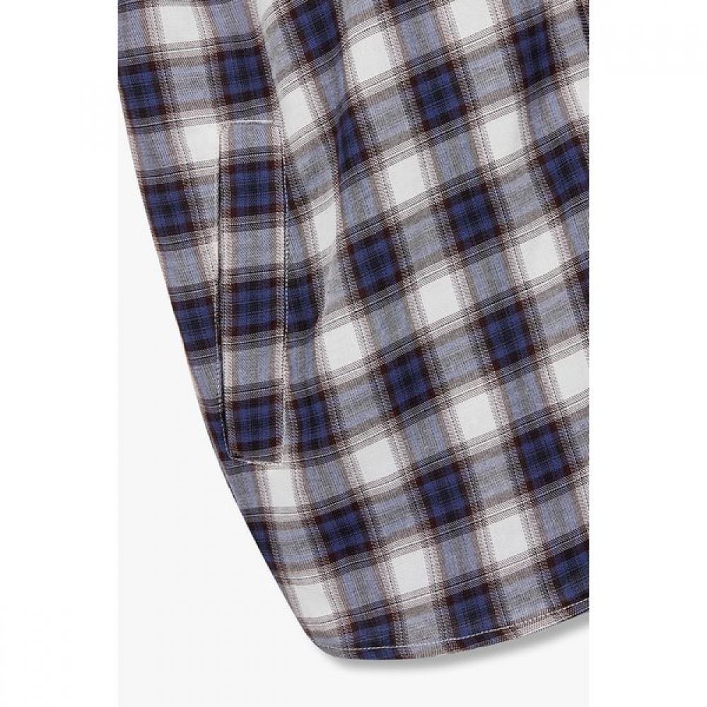 Studio Tomboy Detachable Hoodie Check Shirt Jumper 91m6113113
