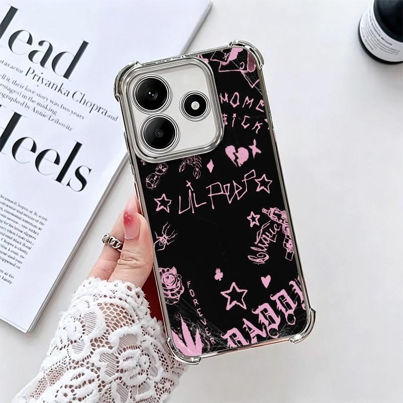 Чехол для телефона Lil Peep Hellboy Love с покрытием для Xiaomi Redmi Note 14 15 Pro Plus 13 12 11 11S 11T 10 9S 9 5G, противоударный с подушкой безопасности