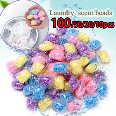 100/50/20/10 шт. бусины с ароматом свежей розы и лаванды, мягкий диффузор для одежды, парфюмерные бусины для стирки, усилитель аромата для чистой одежды при стирке